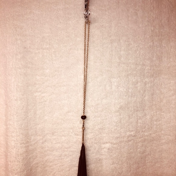 WHBM Double Tassel Statement Necklace - Picture 3 of 3